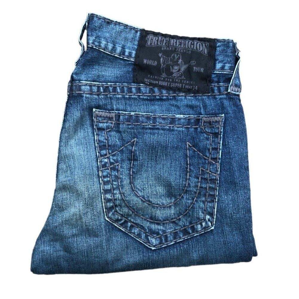 Vintage True Religion Jeans Size 36 BOBBY SUPER T Blue